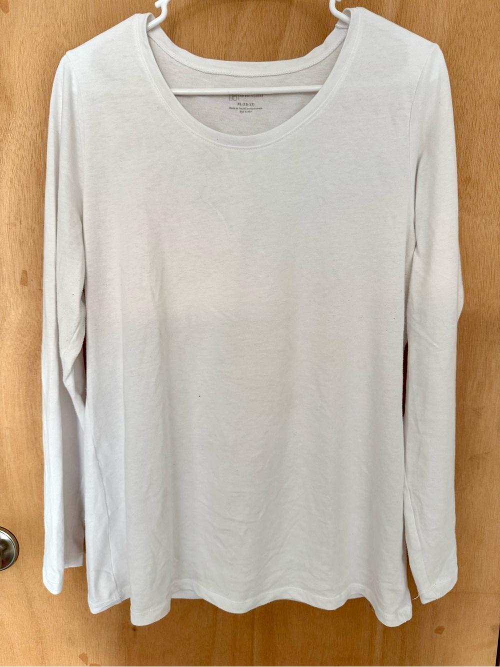 No Boundaries white long sleeve shirt